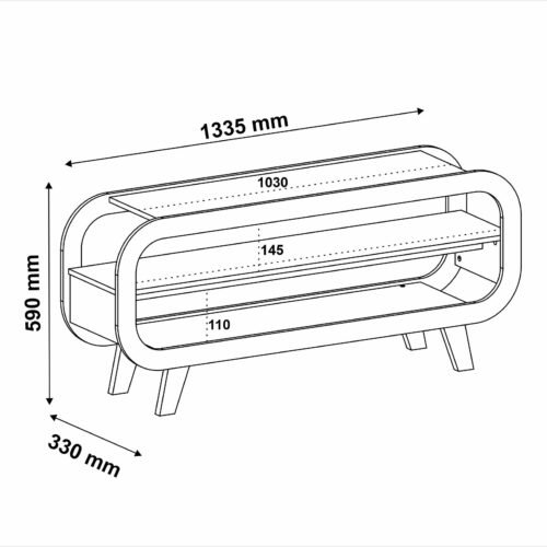 Alternative view of Rack Theo 42" - Cinamomo/Off